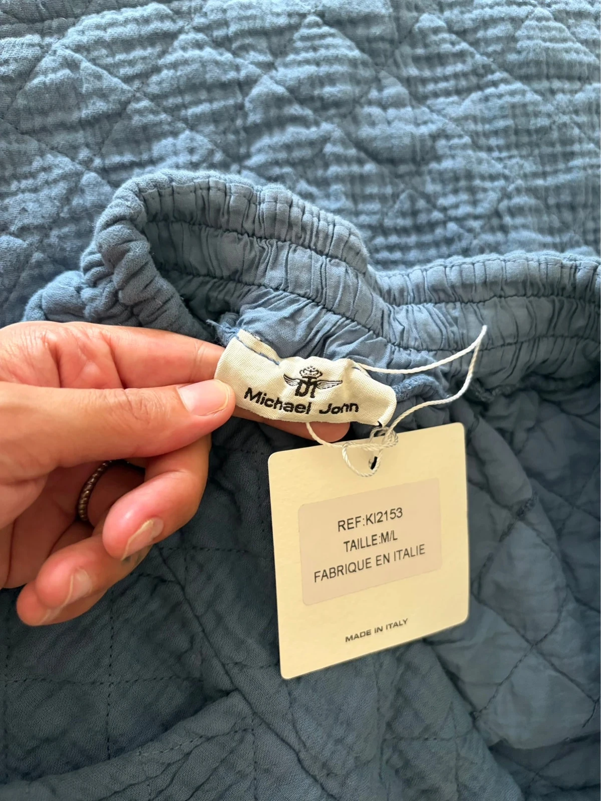 💙 Falda acolchada azul petróleo Michael John Paris – Nueva con etiqueta – Talla M/L – photo 5
